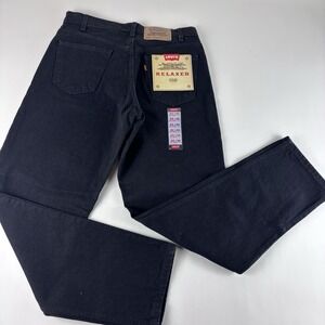 New Vintage 1990s Levi's 550 Orange Tab Black Tapered 33x32 NWT Made In USA Levi